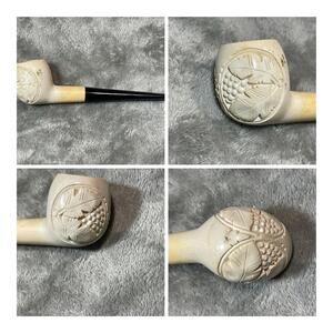Vineyard Hand Carved Block Meerschaum Pipe !!